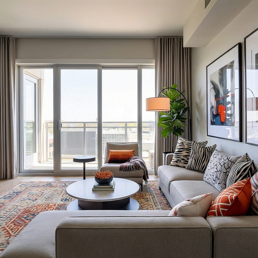 Home 63 Living room by Estate Lookup Interiors 1