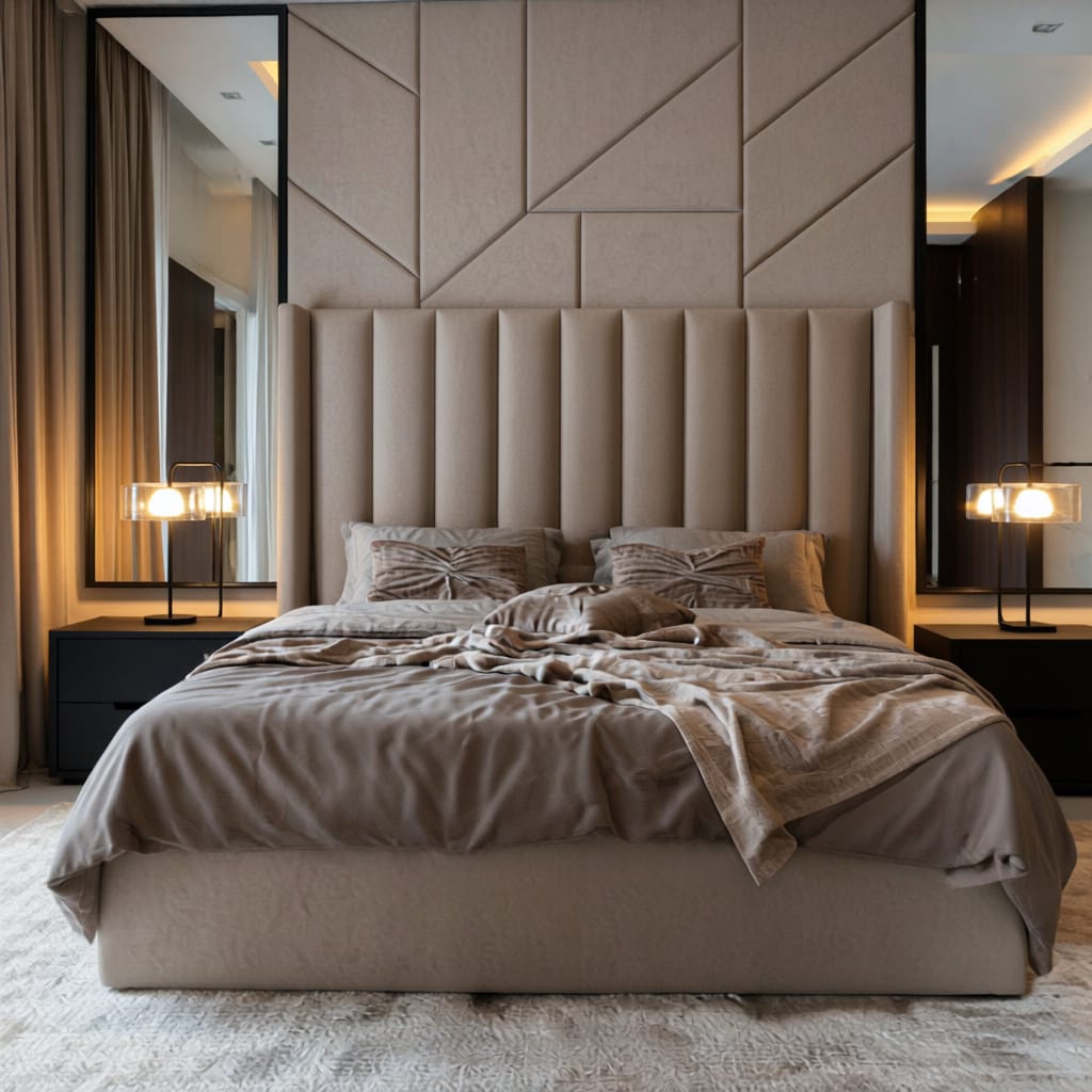 Home 27 3BHK apartment interior designed by Estate Lookup Interiors at utalika luxury, the condoville in Kolkata Bedroom2