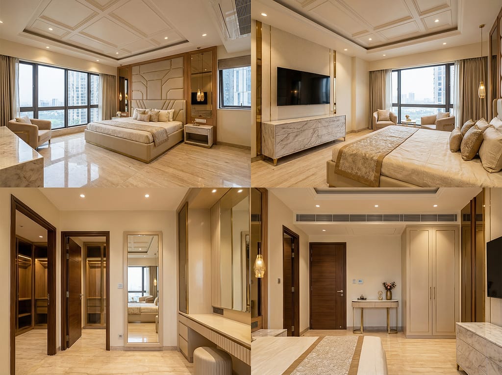Home 23 Master Bedroom - Urbana Kolkata - Estate Lookup Interiors