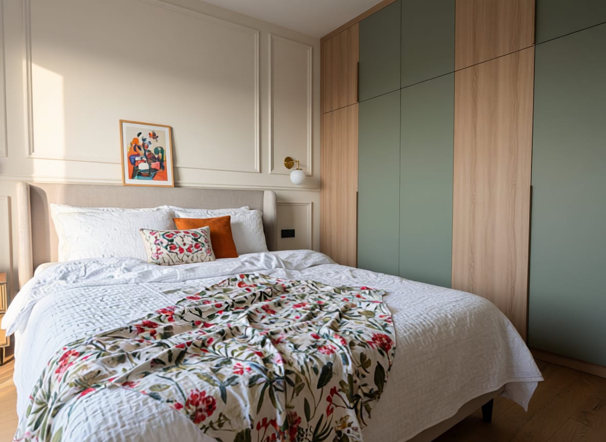 Home 46 Bedroom Design Ideas - Interior Designer in Kolkata - Utalika Luxury Apartment - Estate Lookup Interiors - View 1