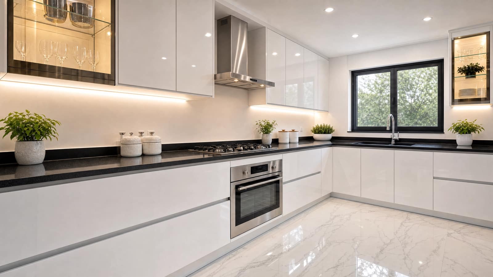 Turnkey Interiors 147 modern l kitchen left wall perspective scaled