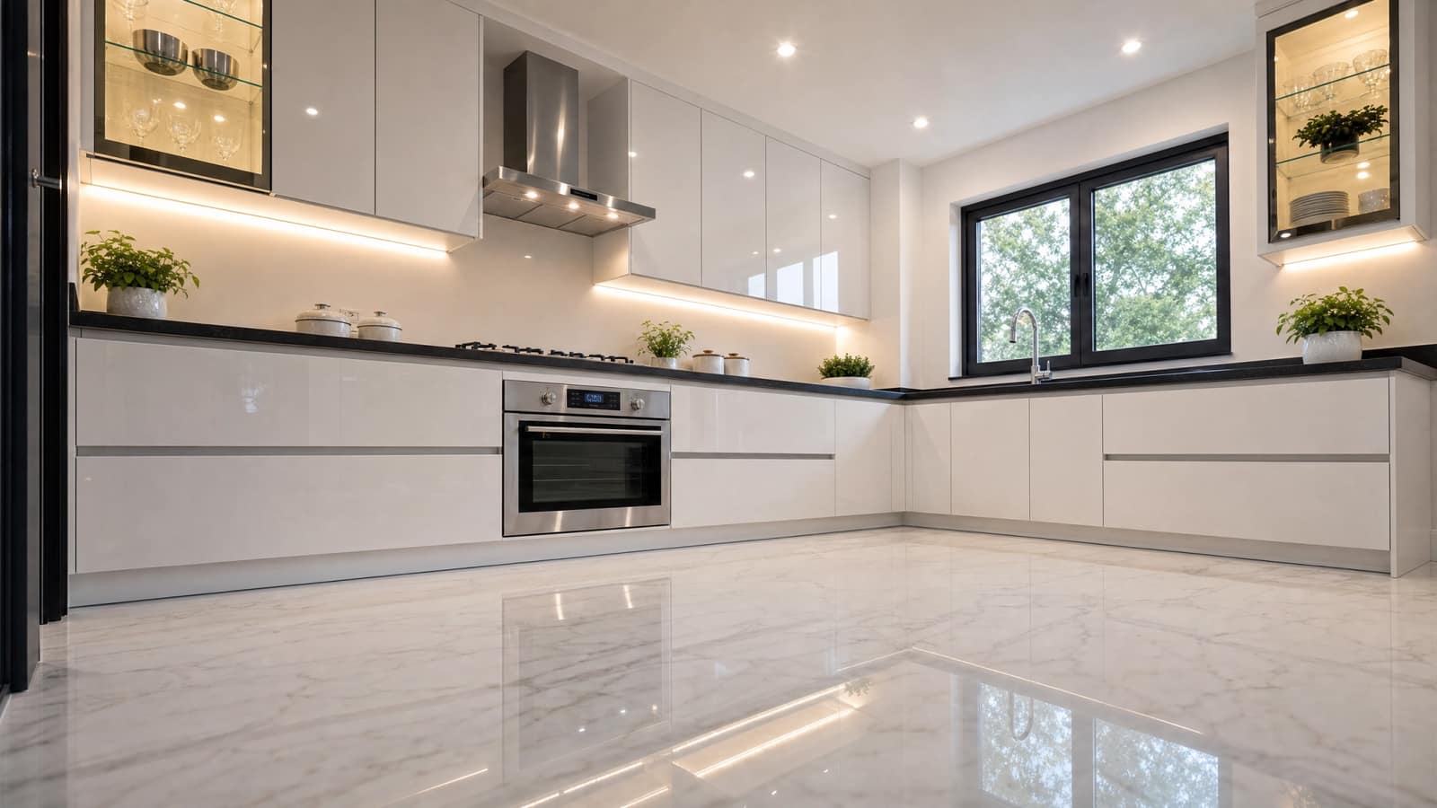 Turnkey Interiors 148 modern l kitchen low angle detail flow scaled